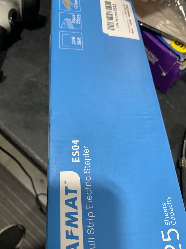 Photo 1 of Electric Stapler for Desk, Automatic Stapler Desktop, Office Staplers Electric, AC or Battery Powered Staplers Heavy Duty Office Use, with Reload Reminder & Release Button, 25 Sheets Capacity, Blue