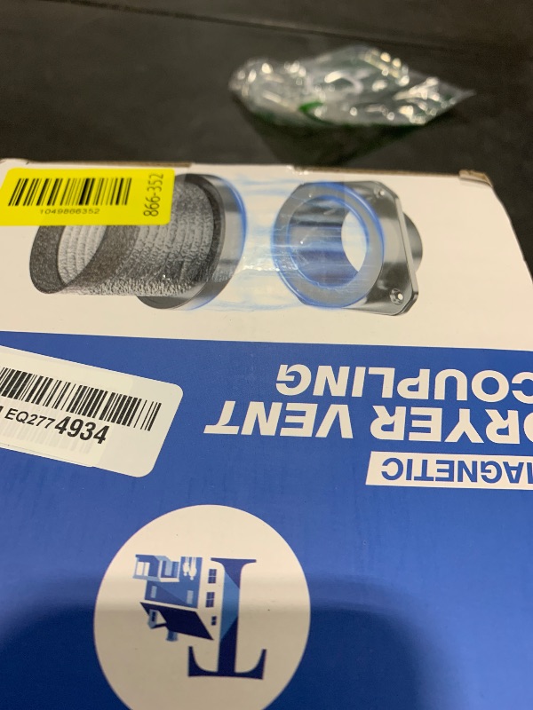 Photo 1 of Magnetic Dryer Vent Coupling DV180 - Airtight Seal, Quick-Connect & Easy Clean, Strong Magnet Self-Alignment, Includes 4" Duct and two Clamps