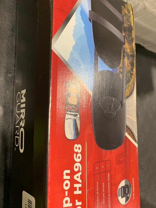 Photo 1 of MirroGuard Extended Towing Mirrors, Universal Clip-On Side Mirror Extensions for Pickups, RVs, and Trailers, Tow Mirrors with Extenders (Model HA968)