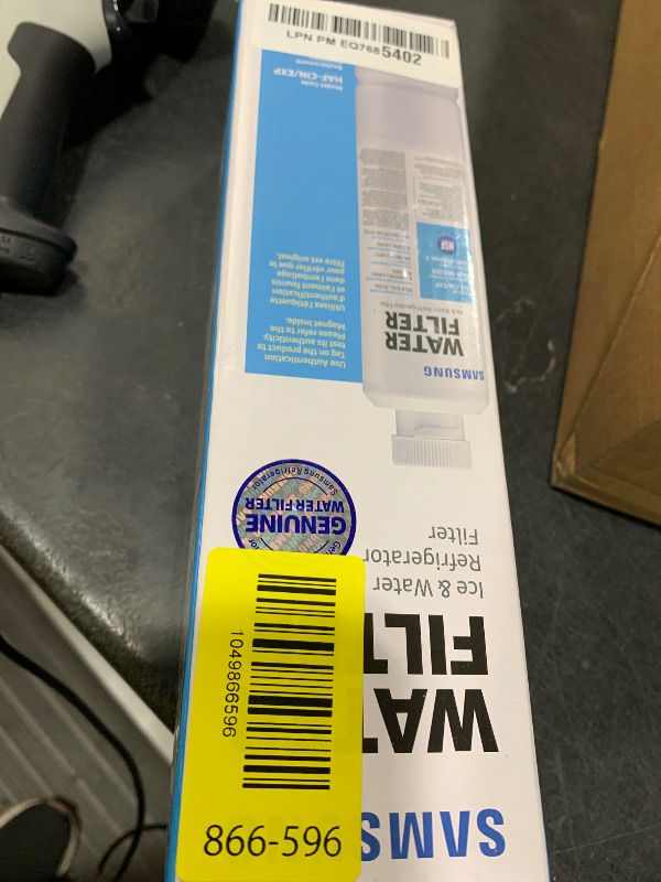 Photo 1 of SAMSUNG Genuine Filter for Refrigerator Water and Ice, Carbon Block Filtration for Clean, Clear Drinking Water, 6-Month Life, HAF-CIN/EXP, 1 Pack