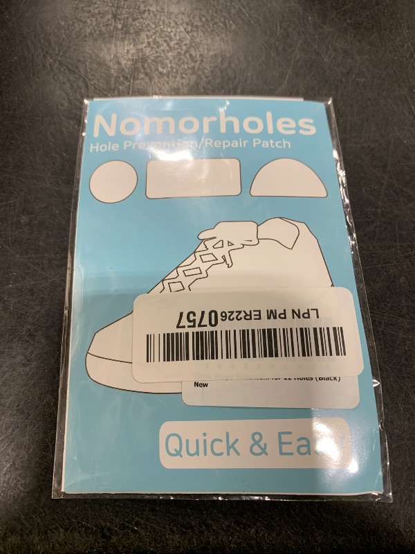 Photo 1 of Circle Shape Shoe Hole Prevention Repair Patches/Inserts for 12 Holes (Black)