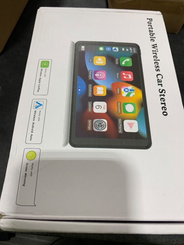 Photo 1 of ?Hieha? 2025 Wireless Portable Carplay and Android Auto, Carplay Screen for Car with Mirror Link/AUX/FM,7" Touchscreen Bluetooth 5.0, Marine Stereos for All Vehicles