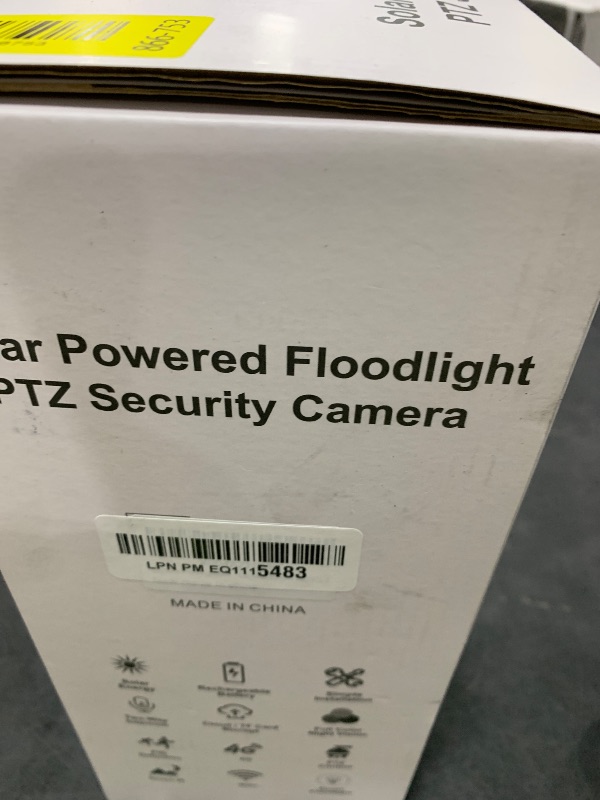 Photo 1 of Sdstone Solar Floodlight Security Camera Wireless Outdoor?64GB SD Card ? 2000LM Spotlight 2K 360° PTZ Wireless Outdoor, Color Night Vision, PIR Sensor, IP65, 2.4GHz WiFi - No Monthly Fees