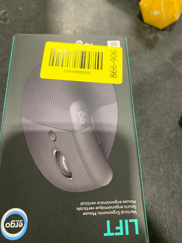Photo 1 of Logitech Lift Vertical Ergonomic Mouse, Wireless Bluetooth or USB Receiver, Quiet Clicks, 4 Buttons, Right Hand Wireless Mouse, Windows/macOS/iPadOS, Laptop, PC - Graphite