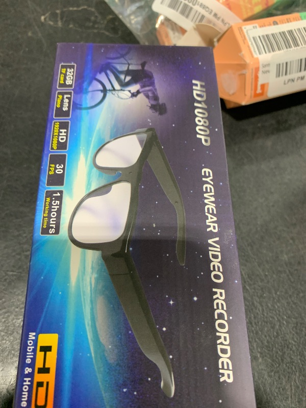 Photo 1 of FNEWGK Camera Wearable Video Recording Glasses 1080p - Outdoor Sports Camera Glasses with 32GB Memory Card