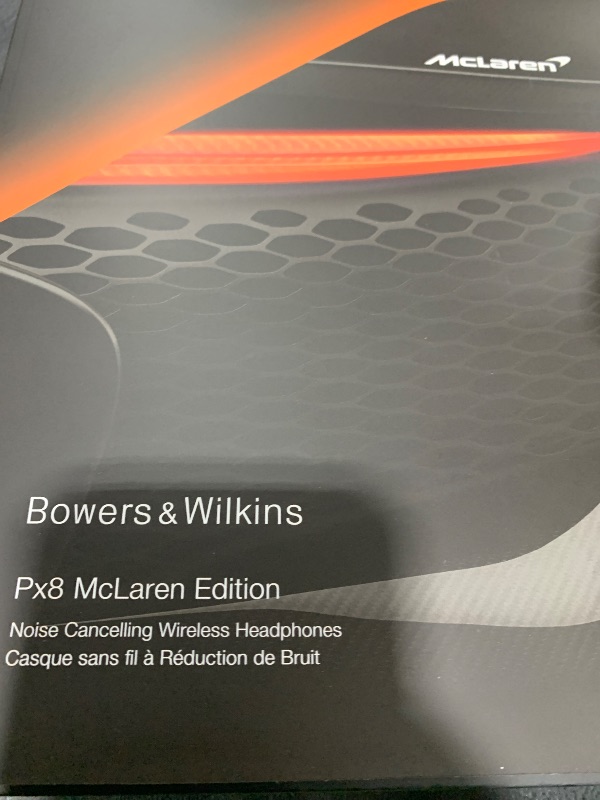 Photo 1 of Bowers & Wilkins Px8 McLaren Edition Over-Ear Wireless Headphones, Advanced Active Noise Cancellation, 30-Hour Battery Life, 15-Min Quick Charging
