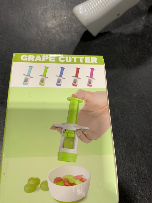 Photo 1 of Grapes Cutter for Toddlers, Fruit & Veggie Cutter for Kids Grape Slicer Kitchen Tool, Perfect for Fruit Salads, Snacks, and Cake Decorations-Red Container-Red CrossBlade