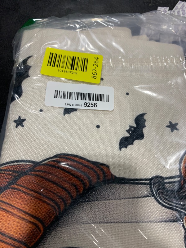 Photo 1 of JEFERSO Halloween Pillow Covers 18x18 Set of 2 Pumpkin Black Bats Cute Ghost Throw Pillow Covers Halloween Decorations Outdoor Pillowcase for Halloween Home Decor Linen Cushion Case for Couch Sofa
