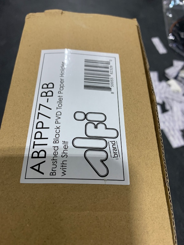 Photo 1 of ALFI brand ABTPP77-BB Brushed Black Stainless Steel Recessed Toilet Paper Holder with Cover