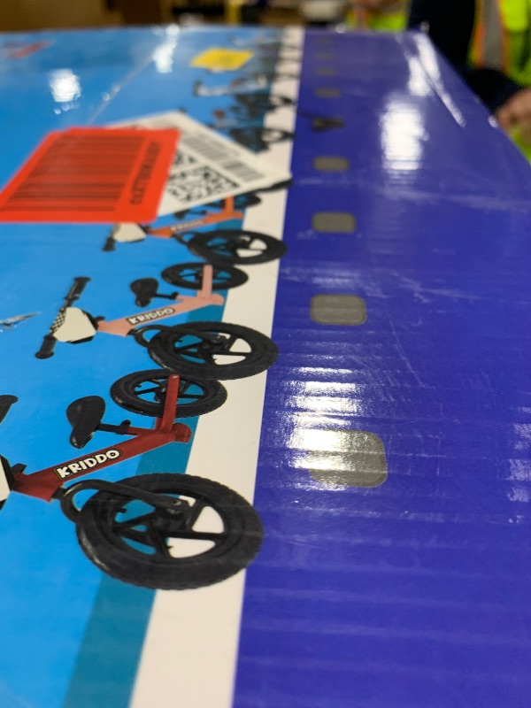 Photo 1 of KRIDDO Toddler Balance Bike 2 Year Old,12 Inch Push Bicycle with Customize Plate (3 Sets of Stickers Included), Steady Balancing, Gift Bike for 2-5 Boys Girls, Black