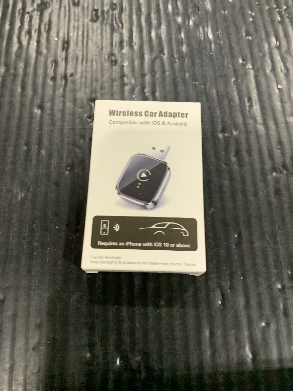 Photo 1 of Redlake Wireless CarPlay Adapter for iPhone 2025 Wireless Apple CarPlay Adapter Mini Size with Cable USB & USB-C/Type-C Plug and Play Stable Connection and No Delay