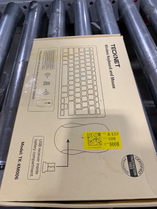 Photo 1 of TECKNET Wireless Keyboard and Mouse Combo, Mini Cordless Computer Keyboard and Mouse Set 2.4GHz, Silent Adjustable 1600 DPI, Quiet Click, Lag-Free for Computer, Laptop, PC, Windows, Mac, Chrome OS