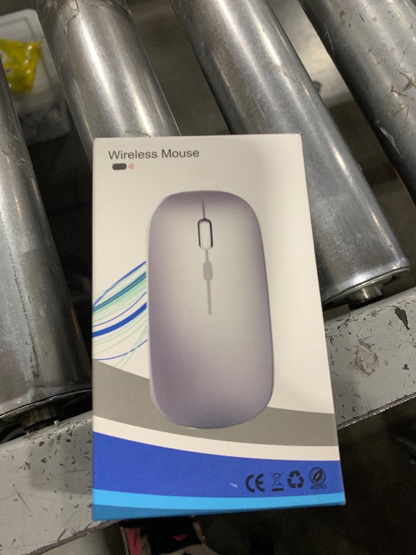 Photo 1 of AIKOKOK Wireless Bluetooth Mouse Rechargeable Laptop Mice Use Portable(Bluetooth5.2 and USB 2.4G) Dual Mode Connection Silent Slim Computer Mouse for Laptop/iPad Tablet/Apple MacBook/PC(Bright White)