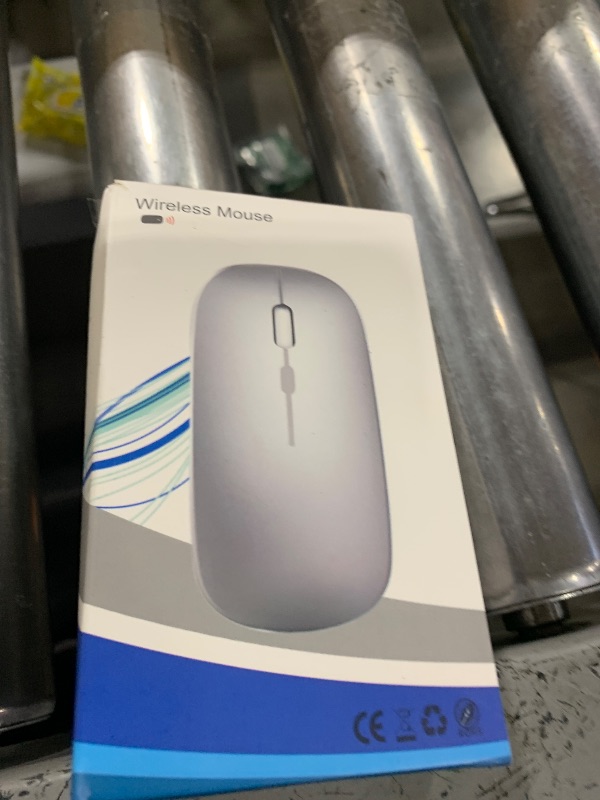 Photo 1 of AIKOKOK Wireless Bluetooth Mouse Rechargeable Laptop Mice Use Portable(Bluetooth5.2 and USB 2.4G) Dual Mode Connection Silent Slim Computer Mouse for Laptop/iPad Tablet/Apple MacBook/PC(Bright White)
