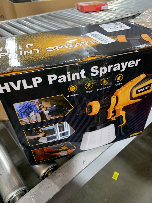 Photo 1 of VONFORN Paint Sprayer, 700W HVLP Spray Gun with Cleaning & Blowing Joints, 4 Nozzles and 3 Patterns, Easy to Clean, for Furniture, Cabinets, Fence, Walls, Door, Garden Chairs etc. VF803