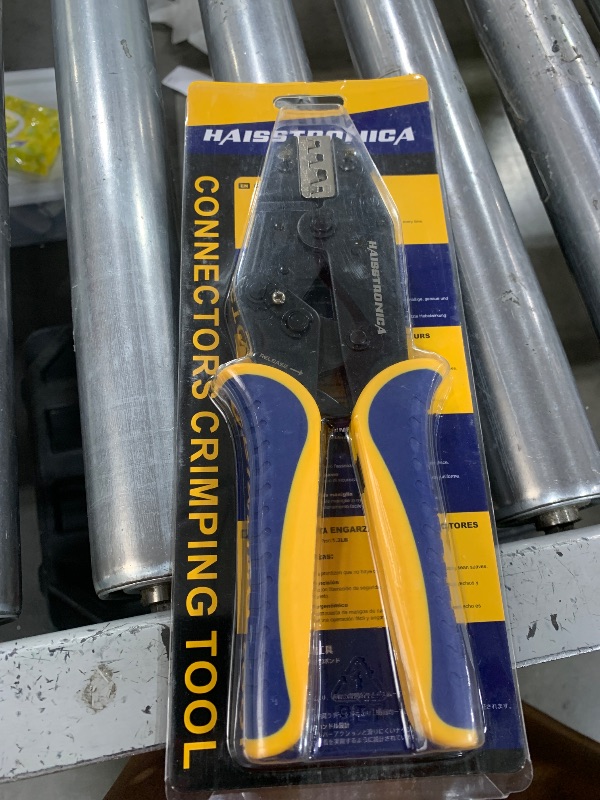 Photo 1 of Haisstronica Crimping Tool for Non-Insulated Open Barrel Terminals Receptacles,AWG 20-10 Ratchet Wire Crimper Tool,Wire Terminal Crimper HS-5327