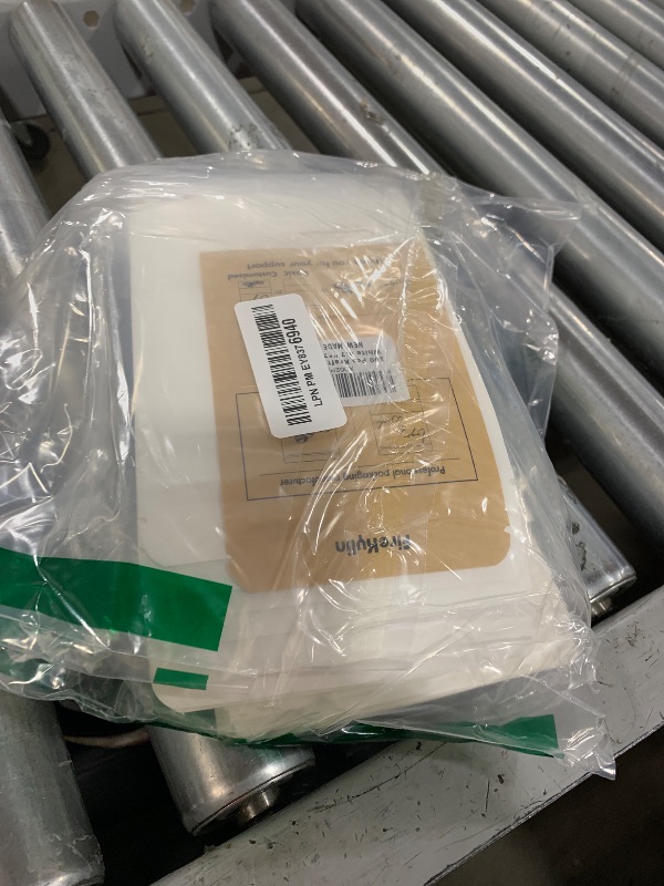 Photo 1 of 100 Pcs Resealable bags,4.7" x 7.9" Stand Up White Paper Bags with Matte Window, Zipper Food Storage Bags for Packaging Products, Reusable, Sealable