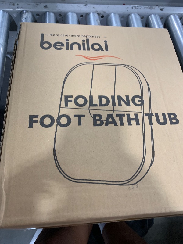 Photo 1 of Beinilai Collapsible Foot Spa,Foot Bath with Heat and Massage and Bubble Jets,Foot Soak Tub with Six Non Motorized Rollers,Acupressure Massage Points,Red Light and Removable Pumice Stone