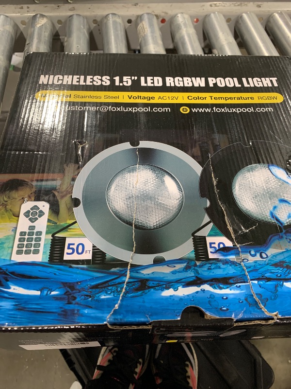 Photo 1 of Zenhagu Pool Lights for Inground Pool, 1.5 Inch LED Color Inground Pool & Spa Light, IP68 Waterproof Nicheless Pool Lights, AC12V, 50 ft Cord, Remote Control (Controller Not Supported)