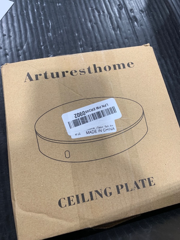Photo 1 of Arturesthome 7" Modern Rewind Ceiling Canopy Kit,Black Single Hole Ceiling Plate for Pendant Lights or Chandelier Fixture