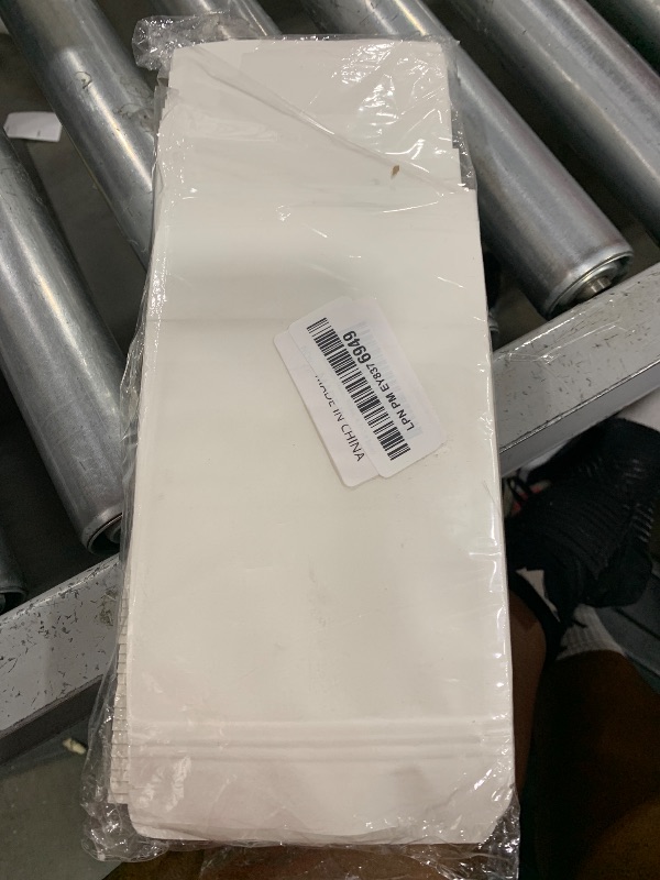 Photo 1 of 100 Pack Bags, Resealable Bags with Clear Window, Stand-up Bags for Sealing Storage, Scratch Resistant Hand Storage Bags. (White, 4.7×7.9 Inch)