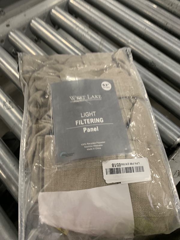 Photo 1 of WEST LAKE Short Bailey Oatmeal Tan Pinch Pleated Semi Sheer Curtain Panels for Bedroom Living Room,63 Inches Long Boho Light Filtering Drapes with Hooks,Rustic Textured Window Treatment,40" Wx63 Lx2