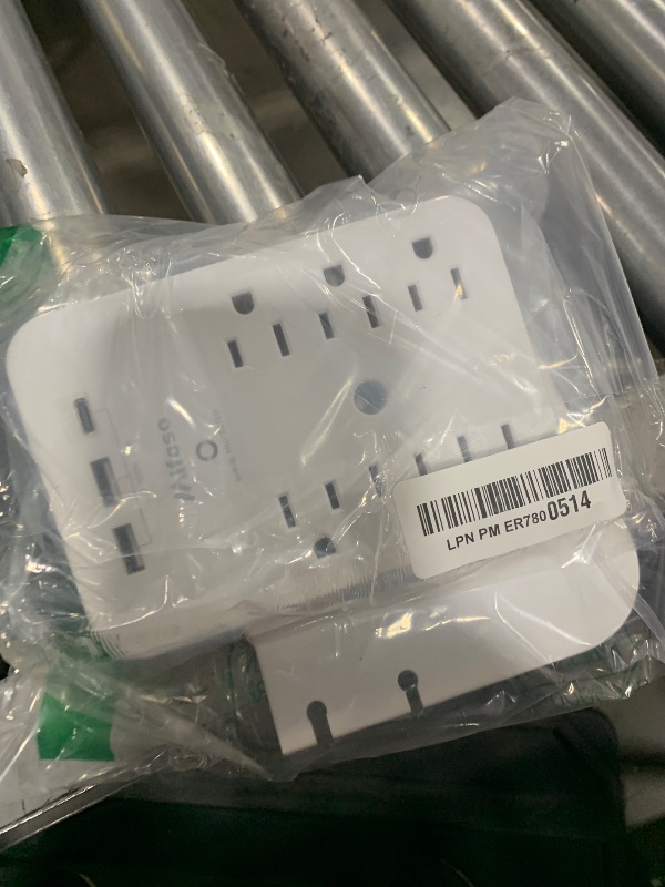 Photo 1 of Wall Outlet Extender with Surge Protector, 6 AC Outlets, Shelf, 2 USB & USB C Charging Ports - Home & Dorm Plug Expander