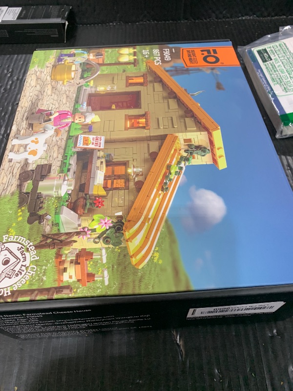 Photo 1 of FUNWHOLE Farm Cheese-House Lighting Building-Bricks-Set - Home Cheese Collection LED Light Building Animals Construction Set 867 Pcs for Adults and Teen
