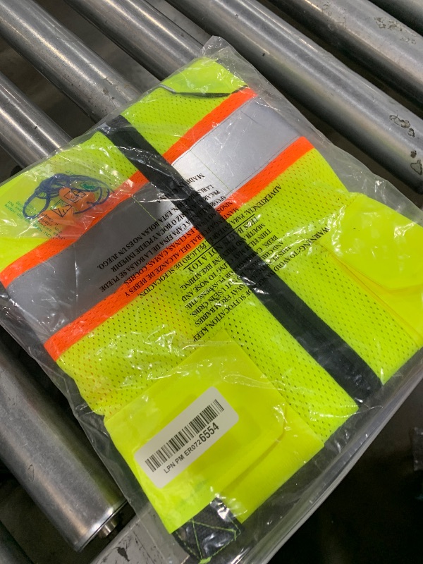 Photo 1 of KwikSafety - Charlotte, NC - CLASSIC Safety Vest [JUMBO Pocket] Class 2 ANSI OSHA High Visibility Reflective Heavy Duty Mesh Zipper HiVis Construction HiViz Work Gear/Yellow Small