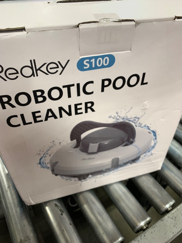 Photo 1 of Redkey S100 Cordless Robot Pools Vacuum, Last 130Min,18° Slope Angle, Automatic Pool Vacuum for Above Ground Pool, Self-Parking Robotic Pool Cleaner with Filter Basket, Pool Robot Up to 1100 sq.ft
