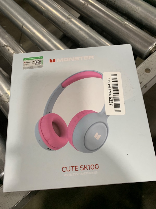 Photo 1 of Monster Cute SK100 Kids Bluetooth Headphones, 85/94dB Safe Volume Limited, 60 Hours Playtime, Bluetooth 6.0, On-Ear Toddler Headsets with Built-in Mic, Lightweight Wireless Headphones for Kids, Pink