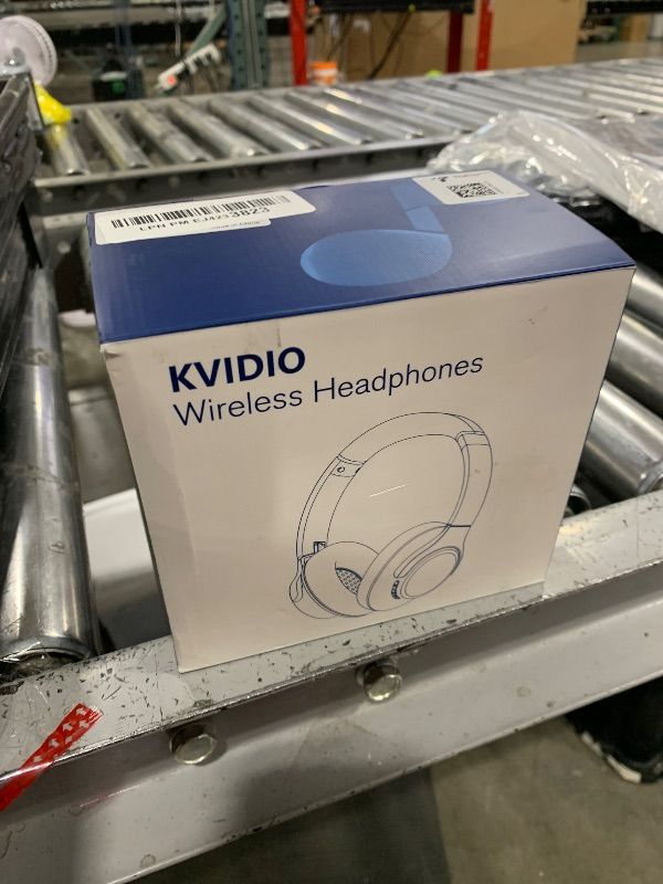 Photo 1 of KVIDIO Bluetooth Headphones Over Ear, 65 Hours Playtime Wireless Headphones with Microphone, Foldable Lightweight Headset with Deep Bass, HiFi Stereo Sound Low Latency for Travel Work Cellphone