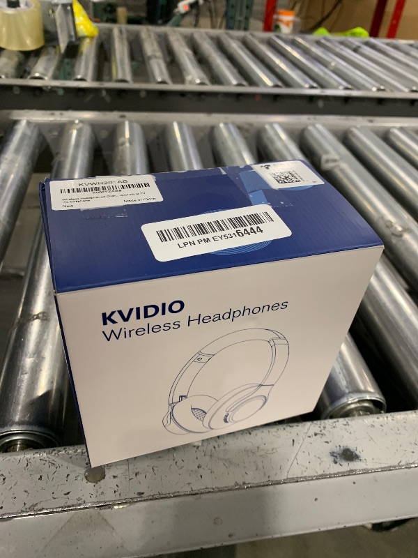 Photo 1 of KVIDIO Bluetooth Headphones Over Ear, 65 Hours Playtime Wireless Headphones with Microphone, Foldable Lightweight Headset with Deep Bass, HiFi Stereo Sound Low Latency for Travel Work Cellphone