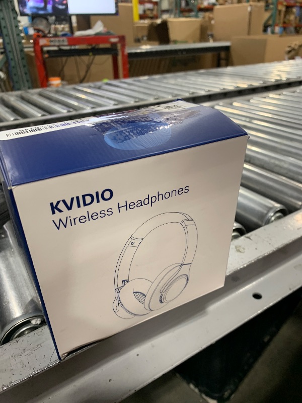 Photo 1 of KVIDIO Bluetooth Headphones Over Ear, 65 Hours Playtime Wireless Headphones with Microphone, Foldable Lightweight Headset with Deep Bass, HiFi Stereo Sound Low Latency for Travel Work Cellphone