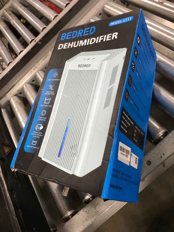 Photo 1 of Dehumidifier,95OZ Dehumidifier for Home 1000 Sq.Ft - Quiet with Auto Shut Off & Relaxing 7 Color Ambient Light,Ideal for Livingroom, Bedroom, Basement(Pale Turquoise)