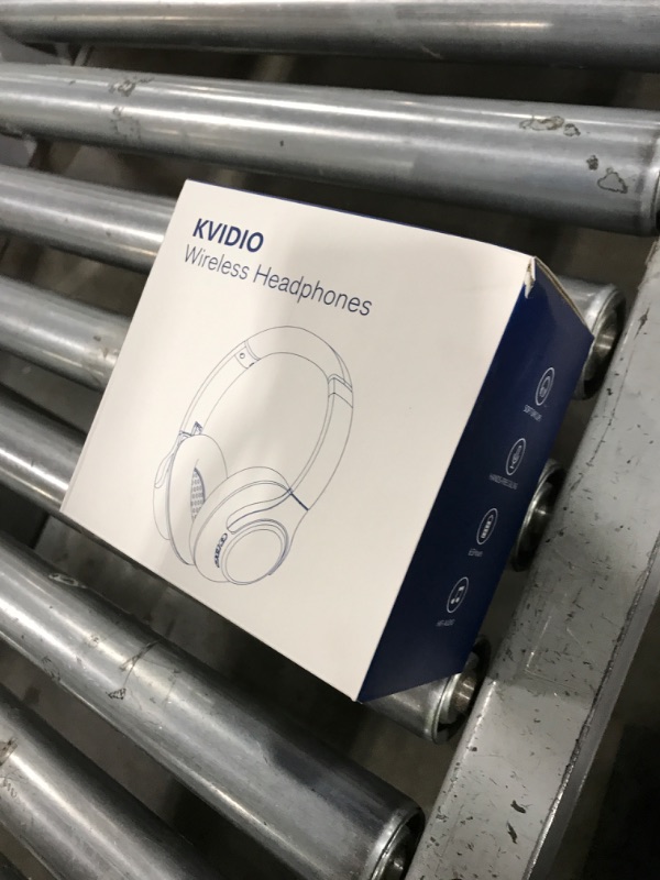 Photo 1 of KVIDIO Bluetooth Headphones Over Ear, 65 Hours Playtime Wireless Headphones with Microphone, Foldable Lightweight Headset with Deep Bass, HiFi Stereo Sound Low Latency for Travel Work Cellphone