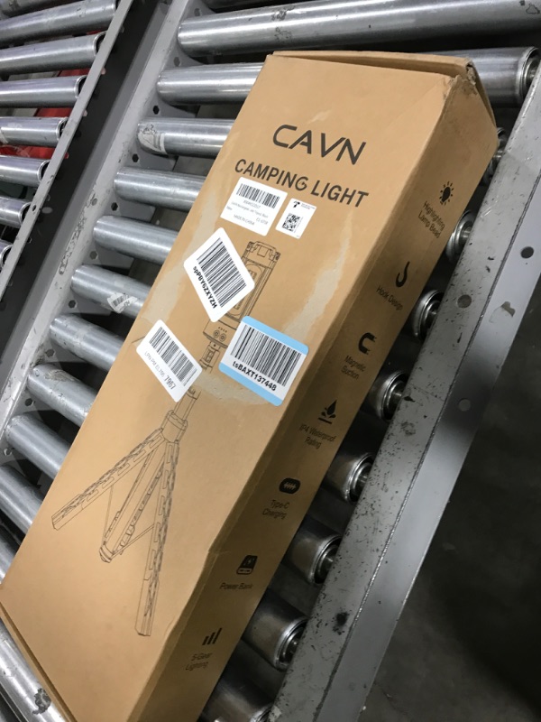 Photo 1 of CAVN Rechargeable 10000mAh Camping Lights with Stand 6.5 ft Max Height, Portable Cordless LED Work Light 2200 Lumens 6500/4500/3500K Dimmable Camping Essentials Gear with Detachable Tripod, Black