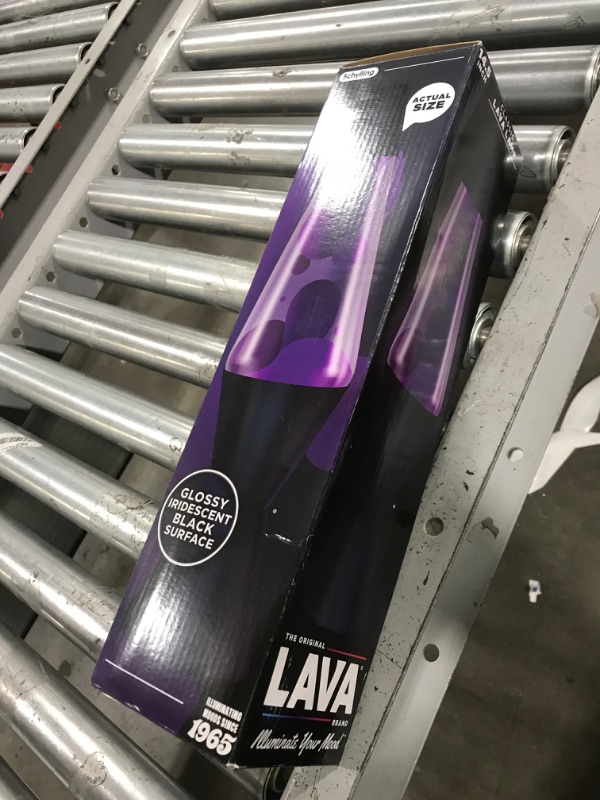 Photo 1 of Lava The Original Lamp - 14.5" Black Iris – Classic Liquid Motion Lamp - Purple Wax and Clear Liquid - Item #2425 (Amazon Exclusive)