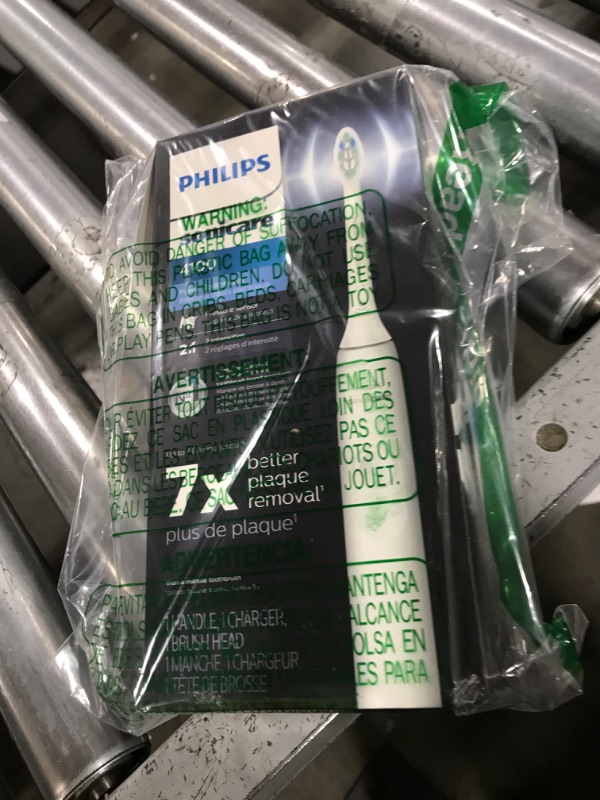 Photo 1 of Philips Sonicare 4100 Rechargeable Electric Toothbrush, with Pressure Sensor, 2 Intensity Settings, SmarTimer and QuadPacer, 14-Day Battery Life, White, Model HX3681/23