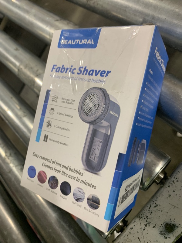 Photo 1 of BEAUTURAL Fabric Shaver and Lint Remover, Sweater Defuzzer with 2-Speeds, 2 Replaceable Stainless Steel Blades, Battery Operated, Remove Clothes Fuzz, Lint Balls, Pills, Bobbles Gray