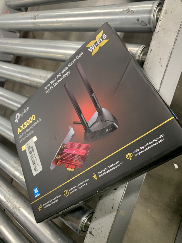 Photo 1 of TP-Link WiFi 6 AX3000 PCIe WiFi Card (Archer TX3000E), Up to 2400Mbps, Bluetooth 5.3, 802.11AX Dual Band Wireless Adapter with MU-MIMO, OFDMA, Ultra-Low Latency, Supports Windows 11, 10 (64bit)