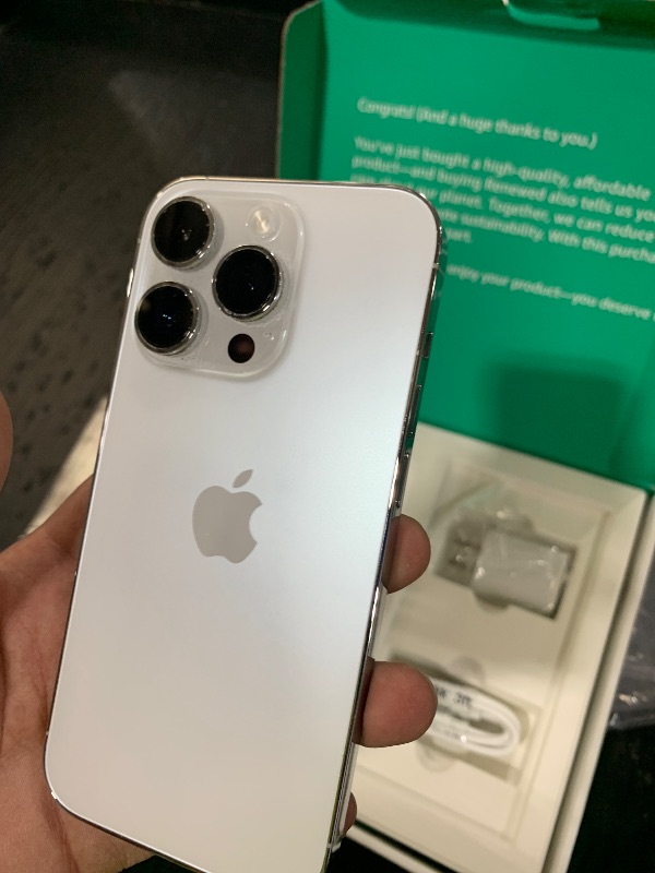 Photo 1 of Apple iPhone 14 Pro, 128GB, Silver - Unlocked (Renewed Premium)