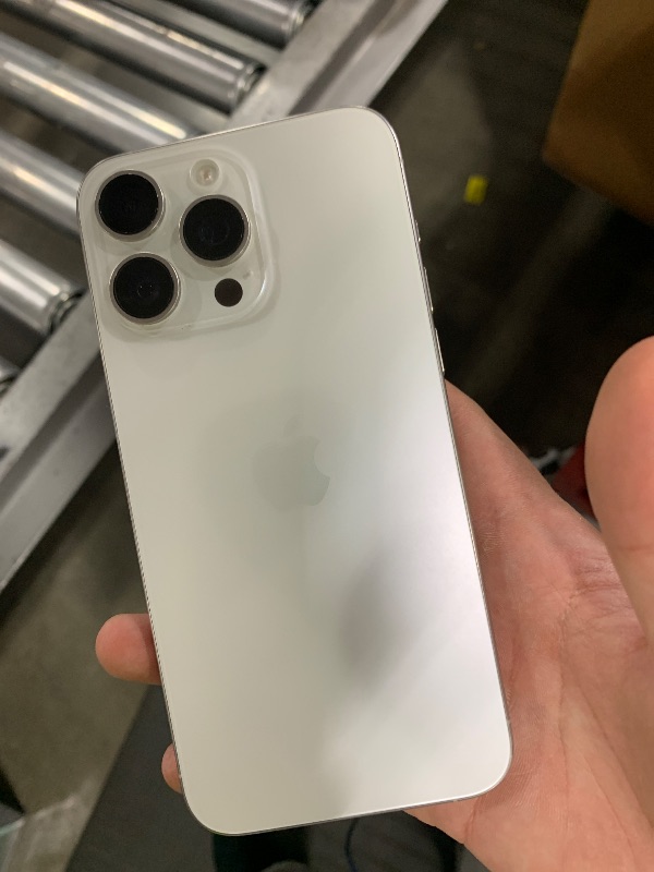 Photo 1 of Apple iPhone 15 Pro Max, 256GB, White Titanium - Unlocked (Renewed)