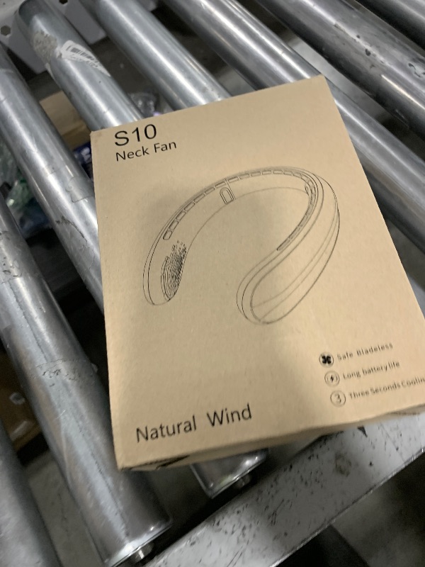 Photo 1 of Neck Fan, Portable Fan around Neck, 5200mAh Battery Operated Wearable Personal Fan with USB Rechargeable, 3 Wind Speed,Ultra Quiet, Bladeless,Headphone Design for Travel, Men Women