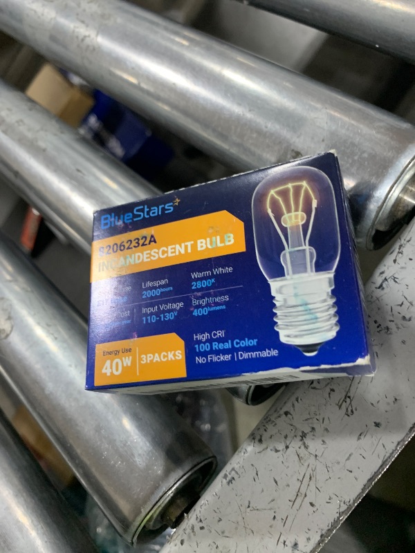 Photo 1 of BlueStars 8206232A Microwave Oven Light Bulb 40W 125V E17 Base, Compatible with Whirlpool Under Hood Microwave Bulb, Lava Lamp, Salt Lamp Bulbs, Replaces 1890433 8206232 AP4512653, 3 Packs