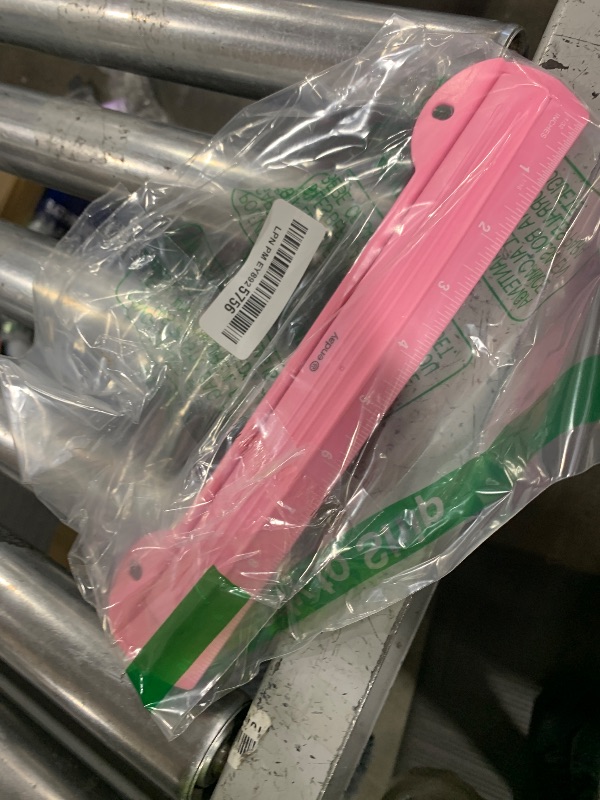Photo 1 of 3 Hole Punch Pink, Portable Hole Puncher for 3 Ring Binder, 3 Sheets Capacity, Removable Chip Tray, 10” Ruler for School, Office, Also Available in Purple, Blue, Green, Red, Grey, 1 Pc-by Enday