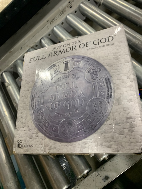 Photo 1 of Armor Of God Silver Toned 12 x 12 Resin Tabletop or Wall Plaque Sign