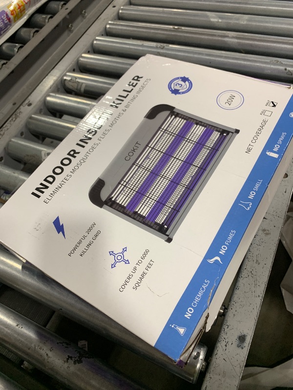 Photo 1 of COKIT Bug Zapper Indoor 20W Electric Insect Killer with Bug Collection Tray, Fly and Mosquito Killer for Home, Kitchen, Garage, Patio, Includes 2 Extra Replacement Bulbs