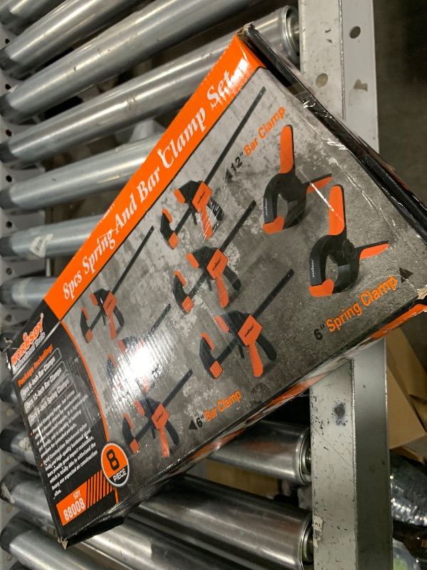 Photo 1 of HORUSDY 8-Pack Bar Clamps for Woodworking, 12" and 6" Bar Clamps, Wood Working Clamp Sets, Quick Clamps F Clamp with 150 LBS Load Limit (8-Pack Wood Clamps)