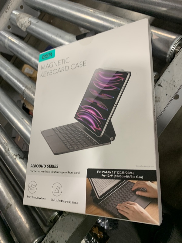 Photo 1 of ESR iPad Air 13 Inch Case Keyboard (M3/M2, 2025/2024) & iPad Pro 12.9 inch (3/4/5/6th Gen) Magic Keyboard, Easy-Set Floating Cantilever Stand, Precision Multi-Touch Trackpad, Rebound Series, Black